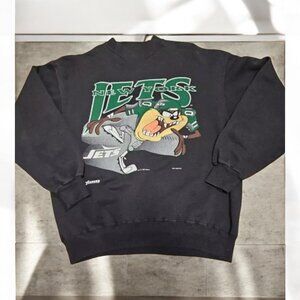 New York Jets Taz Vtg Black Sweatshirt Classic Style Men Women